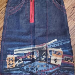 Ohdd-  Midi denim skirt